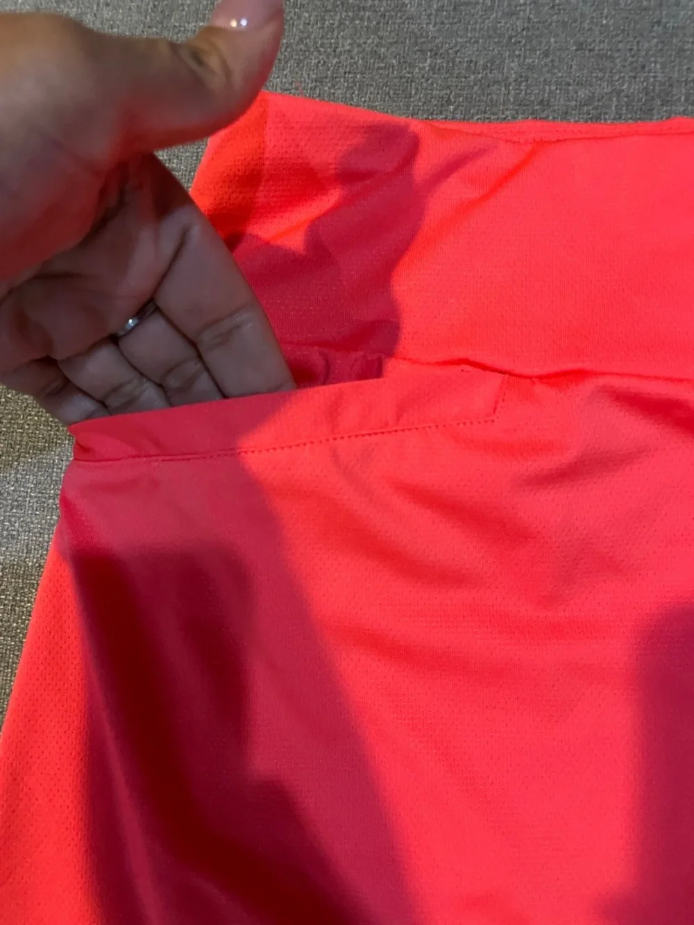 Tail White Label Neon Orange Side Micro Pleat Athletic Golf Skort